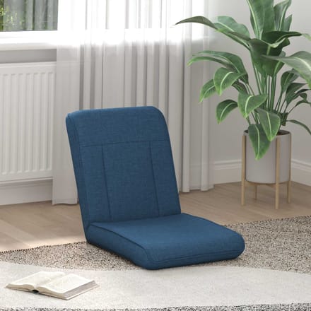 vidaXL - Verstelbare - vloostoel - Blauw - Stof