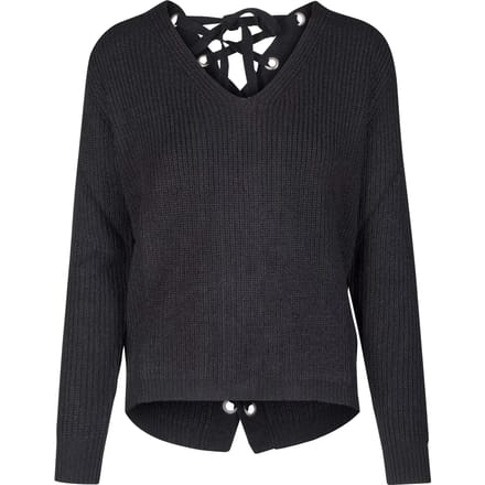 Urban Classics - Back Lace Up Sweater/trui - M - Zwart