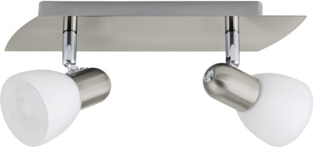 EGLO Enea Spot - 2 Lichts - Nikkel-Mat - Wit