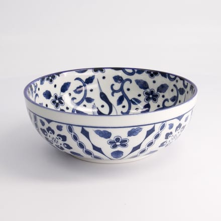 Tokyo Design Studio - Tokyo Blue Maizuru Mixed Bowl - Blauw/Wit - 1250 ml - 20 x 7,2 cm