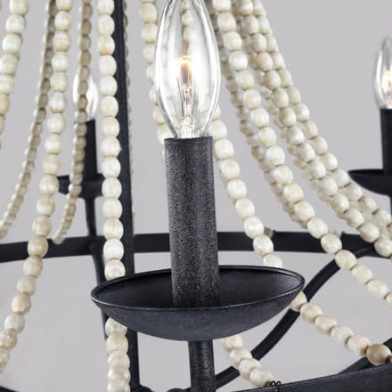 Feiss LED Kroonluchter | 6X E14 Max 40W | Dimbaar | Dark Weathered Zinc with Driftwood Grey