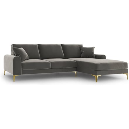 4.5-zitshoekbank Madara rechts velvet | Mazzini Sofas