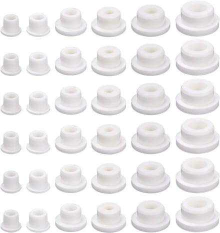 Siliconen Rubber Plug - Afvoer Stopper - Lekkages Voorkomen - T-vormig Ontwerp - 36 Stuks - Wit