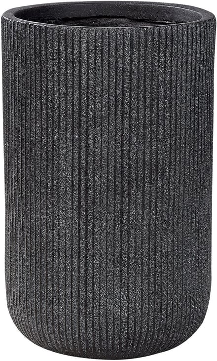 EANTIO - Bloempot - 30 x 30 x 49 cm - Zwart - Kleivezels
