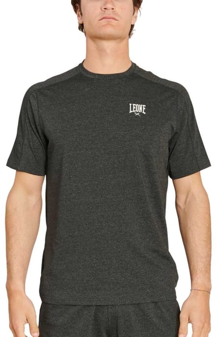 Leone1947 Melange T-shirt Met Korte Mouwen Grijs M Man