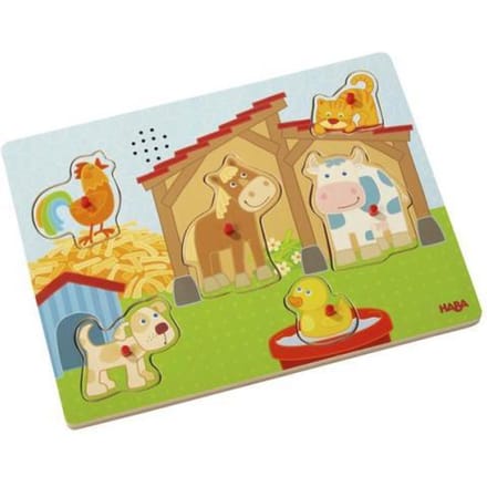 HABA Geluidenpuzzel Op de boerderij Houten puzzels