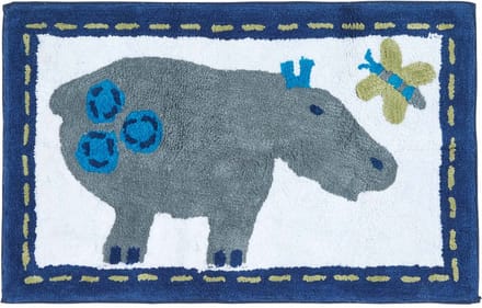 Homescapes kindervloerkleed Hippo 100% katoen