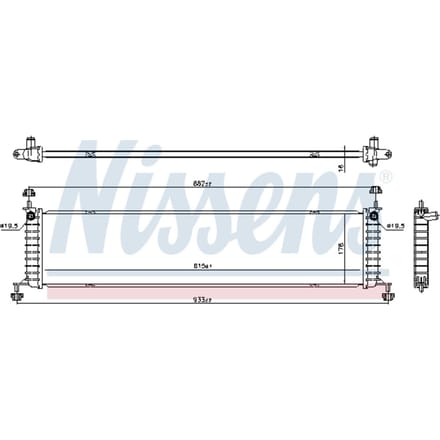 Radiator, motorkoeling NISSENS 606915