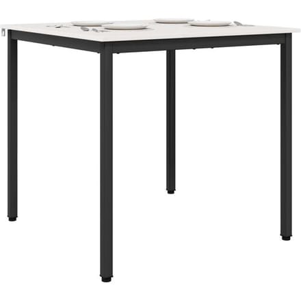 vidaXL - Eettafel - Wit - 80 - x - 80 - x - 75 - cm - Massief - grenenhout