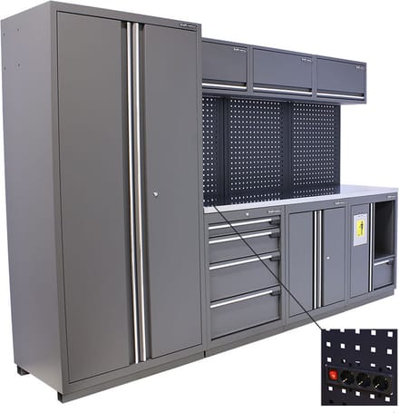 Kraftmeister werkplaatsinrichting Windsor RVS grijs