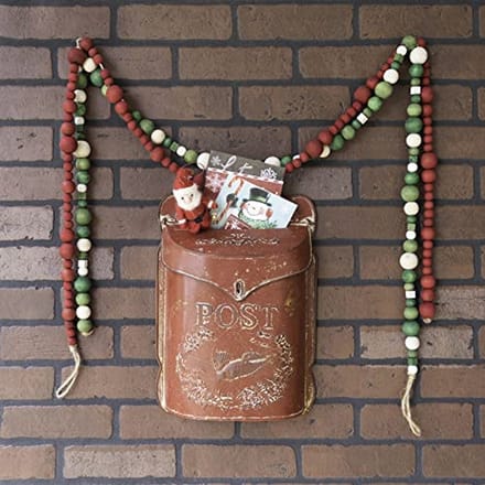 Vintage Geïnspireerde Rood Reliëf Tin Post Brievenbus