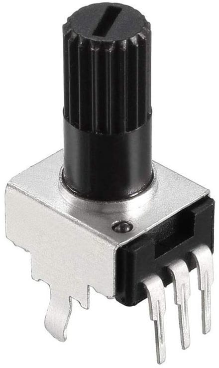 Variabele Weerstand - Potentiometer - Elektronische Projecten - Koolstoflaag - 50K Ohm - Zilverkleurig