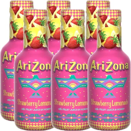 Arizona - Strawberry Lemonade with Fruit Juice & Honey - 6x 500ml