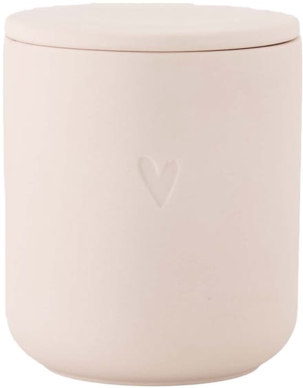 Zusss Geurkaars Keramiek Hartje Keramiek / Paraffine Light Pink