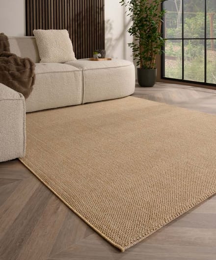 Laagpolig vloerkleed - Loom beige 120x170