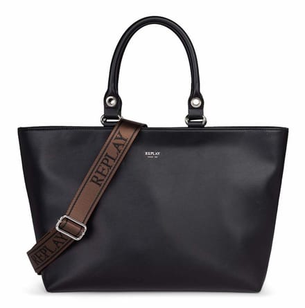 REPLAY Schoudertas Shopper Black Zwart