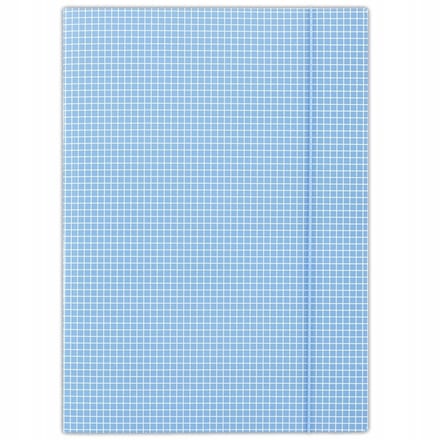 Donau-kaart A4 400 gsm blauw geruit met elastiek
