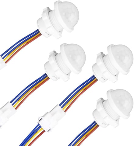 Allecto - Bewegingssensor Lichtschakelaar - PIR Infrarood Technologie - Wand- en Plafondmontage - 4 Stuks - Smart Home Accessoire - Voor Binnengebr...
