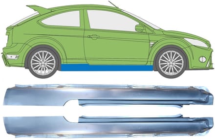 Volledige dorpel voor Ford Focus 2004-2010 / Links + Rechts / Set