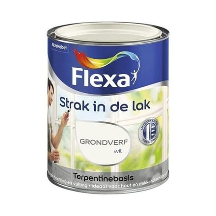 Flexa - Strak In De Lak Grondlak Buiten - Wit - 750 Ml