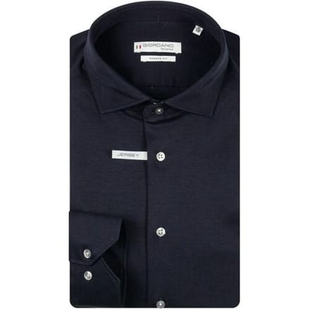 Giordano Overhemd Maggiore Jersey Liquid Cotton Navy / male