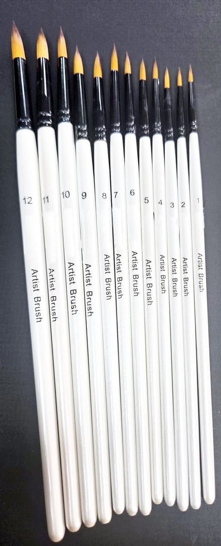 Arcana Art Aquarelpenseel – set van 12 | Voor beginners en gevorderden