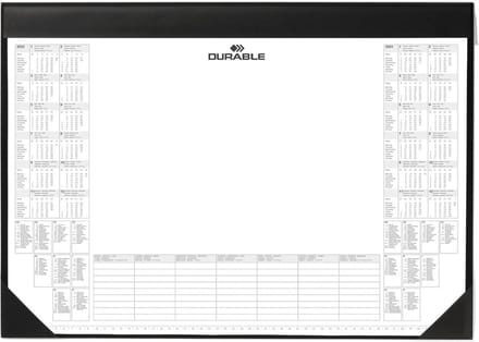Bureauonderlegger met Kalenderblok - 25 Vellen, 590 x 420 mm, Zwart