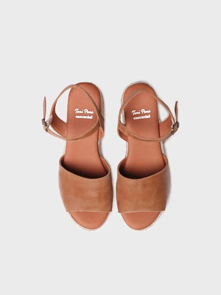 Dames espadrille met brede hak | ADRIANA