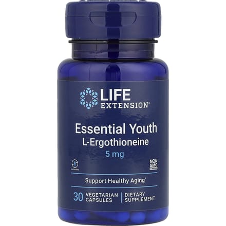 Essential Youth L-Ergothioneïne, 5 mg, 30 plantaardige capsules
