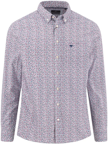 Fynch Hatton - Lange mouw overhemd - Mannen - M - Blauw - Katoen - 1607-5270
