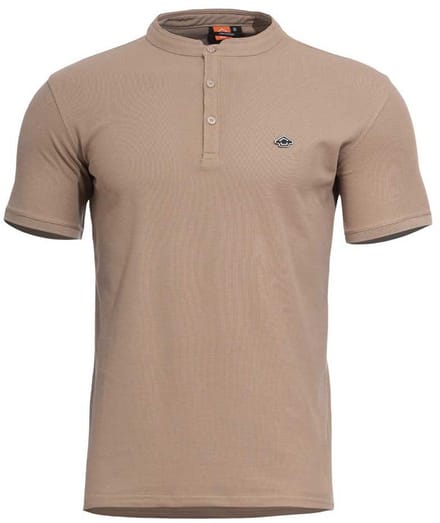 Pentagon Levantes Henley Korte Mouw Poloshirt Bruin L Man