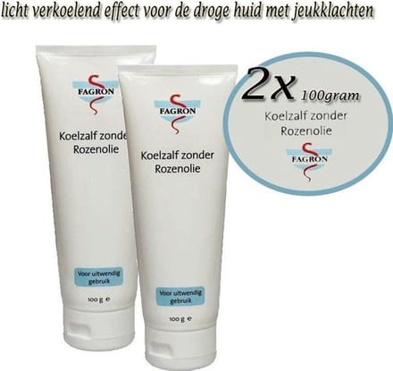 Fagron- koelzalf (zonder rozenolie) - 2x 100gram