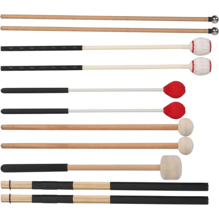Ensemble de 11 baguettes de batterie Caisse claire Percussion Marteau d'accordage Accessoires d'entraînement d'instruments beige