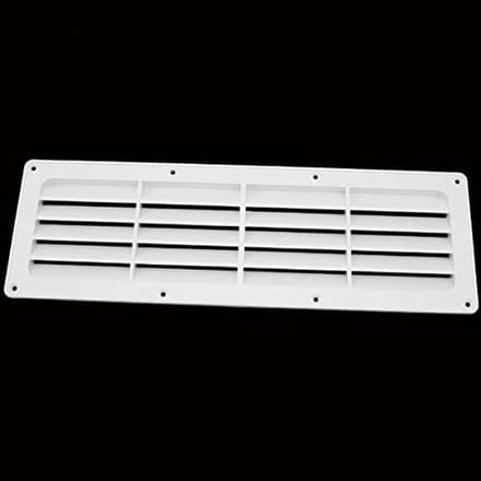 Ventilatierooster - Luchtinlaat rooster - Caravan ventilatie - Waterafstotend ontwerp - 325 x 105 mm - Wit