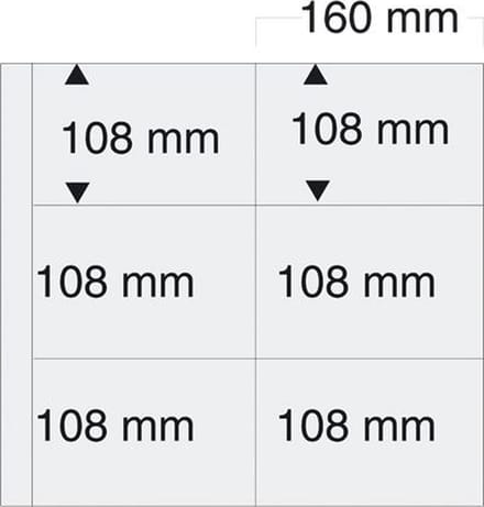 SAFE Insteekbladen voor ansichtkaarten - 12 pockets - 4 ringmechanisme - per 5 stuks