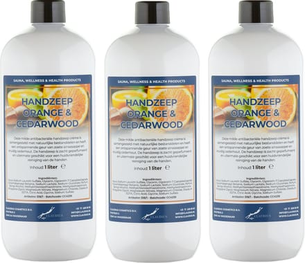 Handzeep Sweet Orange & Cedarwood 1 liter - set van 3 stuks