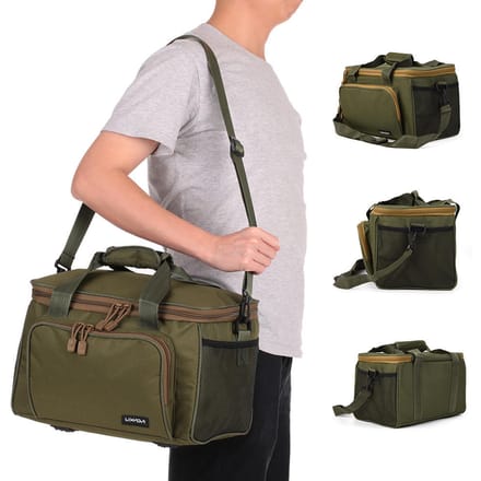Canvas Visserij Schoudertas Pack Tackle Bag Lure Reel Bag Pouch Case Nieuw