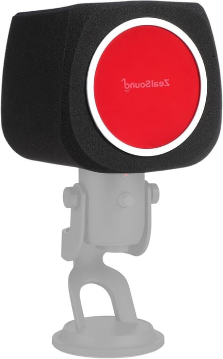 Microfoon Windscreen Pop Filter Rood voor Heldere Geluidsopnames en Vermijden van Plosieven