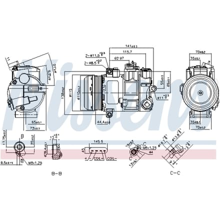 Compressor airconditioning NISSENS 890696