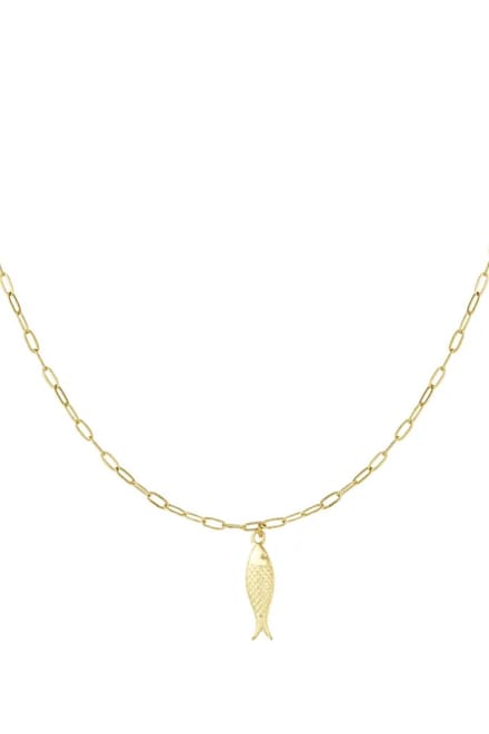 Ketting Fish - Stainless Steel - Goudkleurig - Yehwang