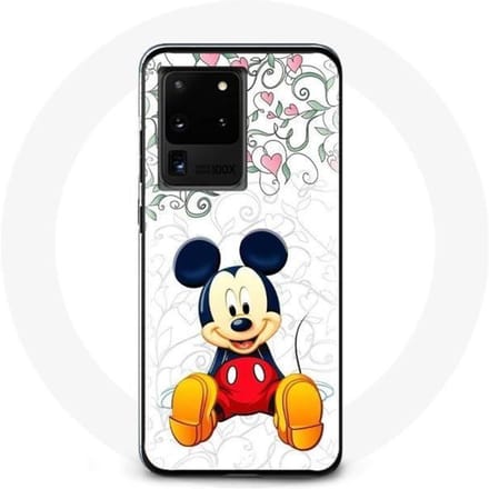 Hoesje voor Samsung Galaxy S20 Ultra Mickey Mouse Bloemen Hartjes