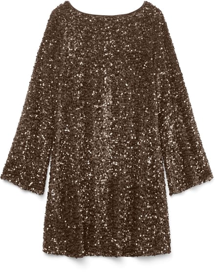 VERO MODA - VMLAILA LS SEQUIN BOW DRESS EXP - Dames - Mini jurken