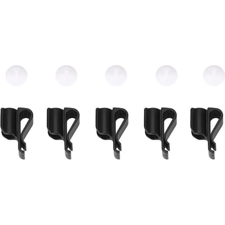 5 Pièces Pinces Durables pour Sac de Golf, Clips Porte-Putter, Support avec Marque-Balles, Accessoires black