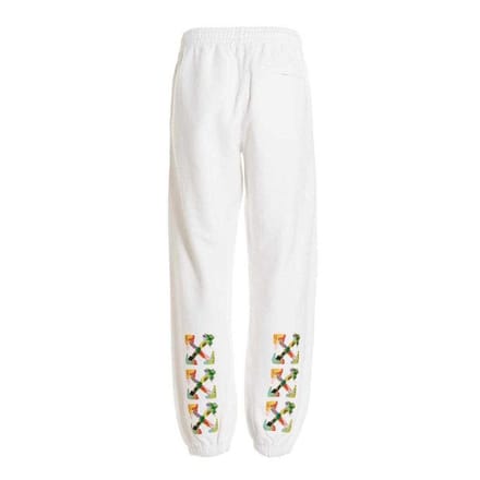 Off White Heren Brush Arrow Slim Joggingbroek (Wit)