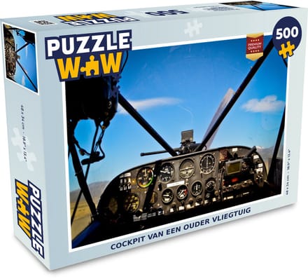 Puzzel Cockpit van een ouder vliegtuig - Legpuzzel - Puzzel 500 stukjes