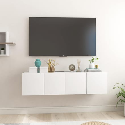 vidaXL - Tv-hangmeubelen - 2 - st - 60x30x30 - cm - wit