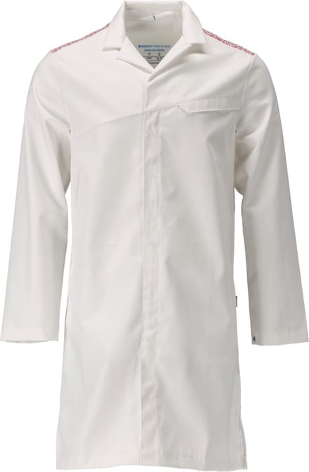 Mascot Food & Care Stofjas, lang 20354-442 - wit/signaalrood - 6XL