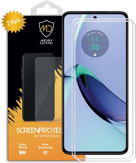 2-Pack MobyDefend Screenprotectors - Geschikt voor Motorola Moto G84 - Case-Friendly Screensavers - Gehard Glas