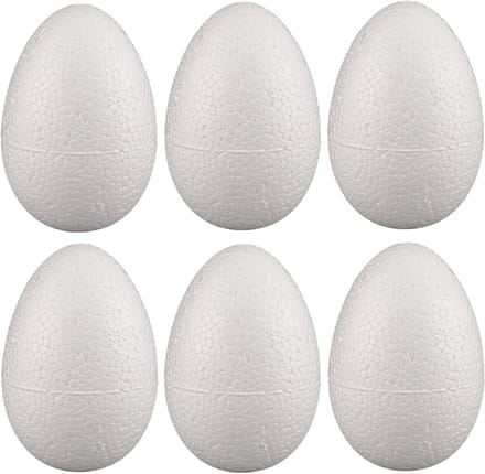 Piepschuim hobby vorm - 12x - ei - 6 cm - DIY knutsel figuren om te versieren - paasei