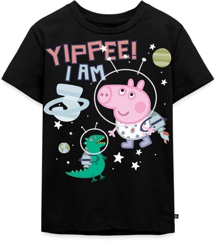 Peppa Pig 3e Verjaardag Schorsch Ruimtemissie Premium T Shirt Kinderen